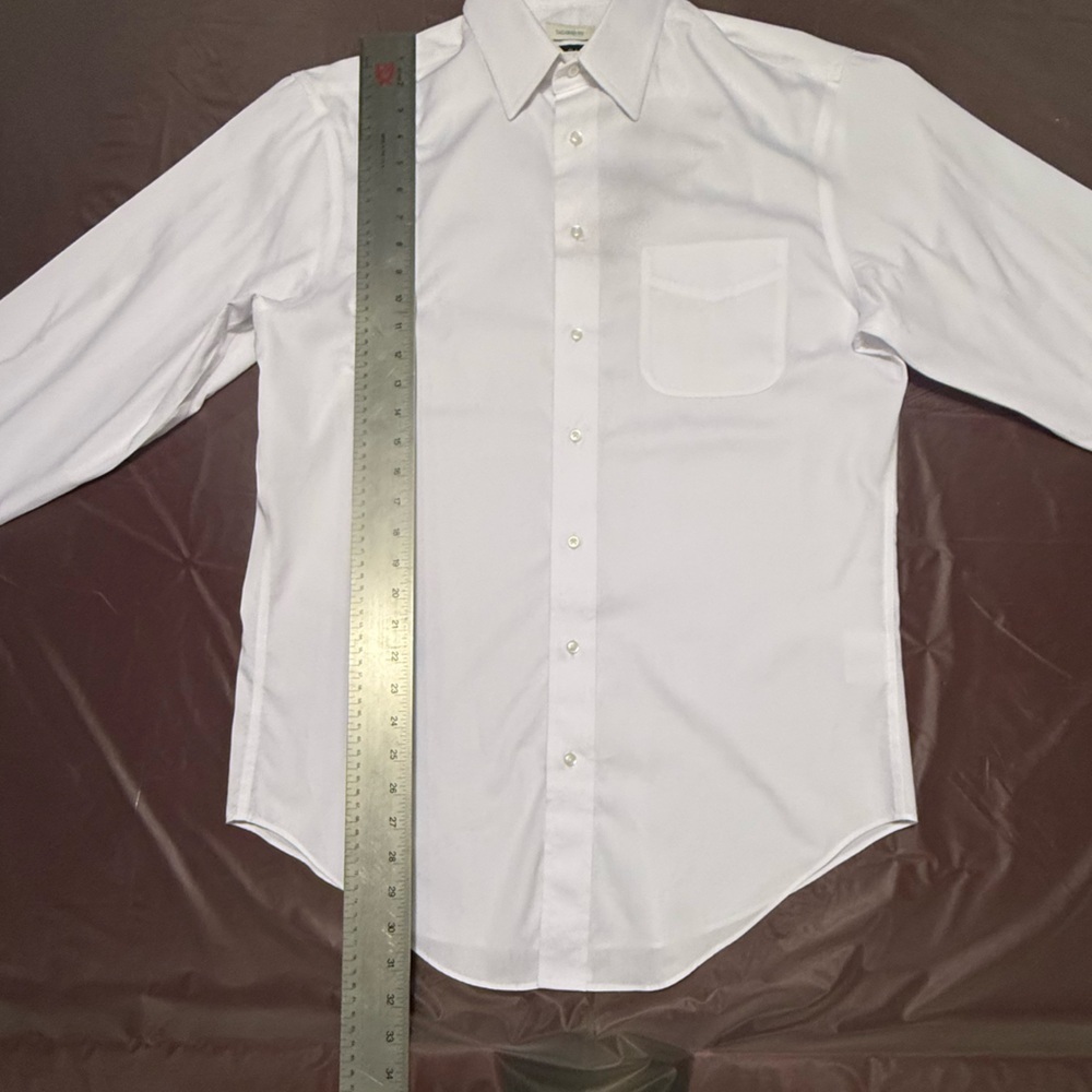 Jos. A. Bank Tailored Fit White 100% Cotton Dress Shirt Size 15.5-33 - Picture 5 of 8